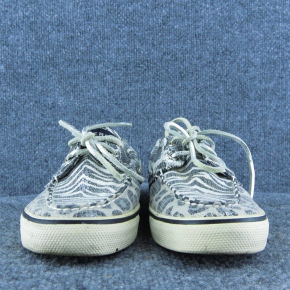 SPERRY Women Boat Shoe Gray Fabric Lace Up Size 8 Medium - Picture 2 of 9